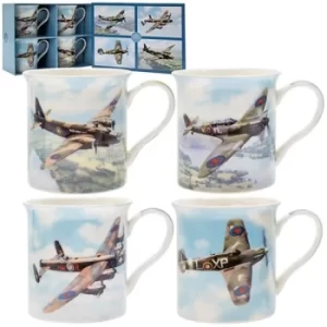 Classic Planes Mug Set of 4