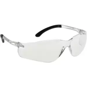 Portwest - PW38 - Clear Lens Black Frame Safety Glasses Pan View CE certified - Black