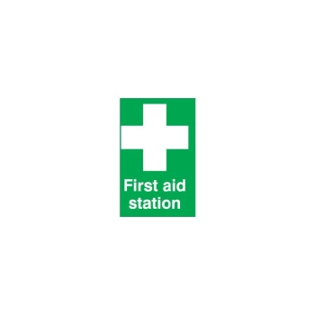First Aid Station Vinyl Sign - 148 X 210MM
