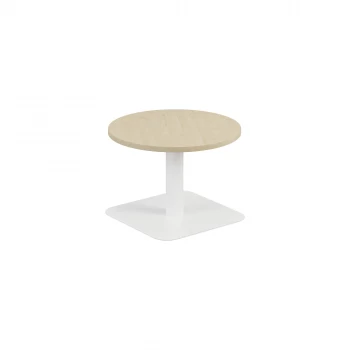 Contract 600MM Low Table - Maple Top and White Base