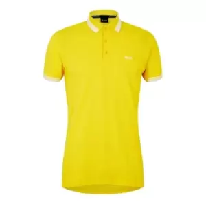 BOSS Tipped Polo Shirt - Yellow