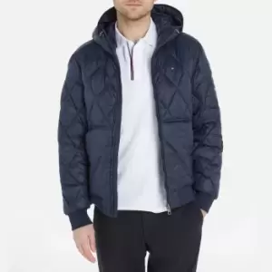 Tommy Hilfiger Mix Quilt Recycled Nylon Hooded Jacket - M