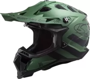 LS2 MX700 Subverter Evo Cargo Motocross Helmet, green Size M green, Size M