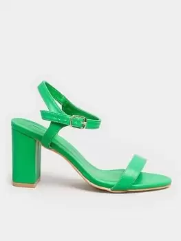 Yours Block Heel Sandal - Green, Size Eee, Women