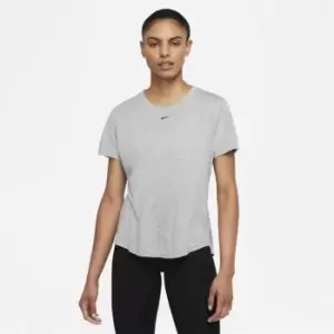 Nike Dri-FIT One Womens Standard Fit Short-Sleeve Top - Grey