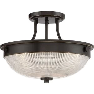 2 Light Semi-Flush - Palladian Bronze, E27