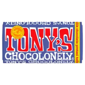 Tony's Chocolonely Fairtrade Dark Milk Chocolate Pretzel Toffee 42% 180g Chocolate Bar