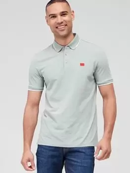 HUGO Deresino232 Slim Fit Polo Shirt, Light Green, Size L, Men