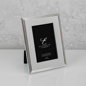 4" x 6" - Elegance Silverplated Rib Edge Frame - Gift Boxed