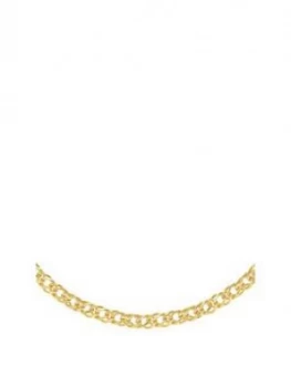 The Love Silver Collection Gold Plated Sterling Silver Double Curb Chain