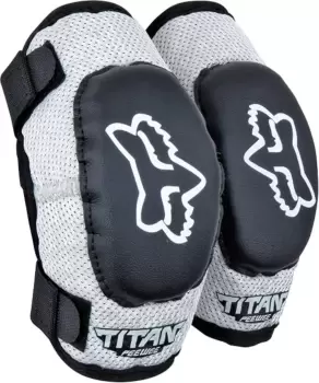 FOX Pee Wee Titan Kids Motocross Elbow Protectors, black-grey, Size S M, black-grey, Size S M