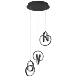 Merano - Carolina Integrated LED Pendant Ceiling Light Sandy Black Aluminium LED 43W 1806Lm 3000K