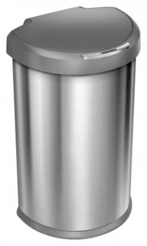 simplehuman 45 Litre Semi Round Sensor Bin Brushed Steel