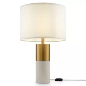 Maytoni Bianco Modern Table Lamp with Round Shade Brass E27