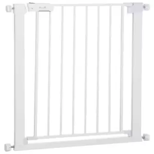 Pawhut Metal Pet Safety Indoor 75-82cm Gate - White