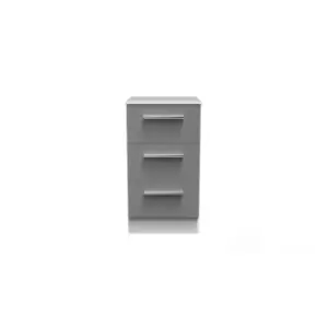 Welcome Furniture Indices 3 Drawer Locker - Dust Grey and White