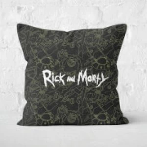 Rick And Morty Square Cushion - 40x40cm - Soft Touch