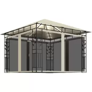 Vidaxl - Gazebo with Mosquito Net&LED String Lights 3x3x2.73 m Cream Cream