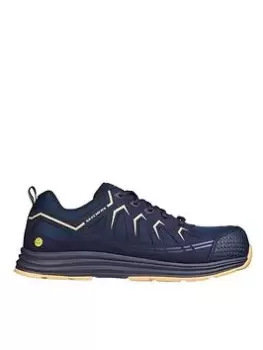 Skechers Work Malad Ii Lace Up Athletic Composite Toe Shoe, Navy, Size 7, Men