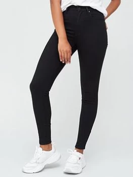 Levis Mile High Super Skinny Jeans - Black, Size 32, Inside Leg 32, Women