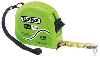 Draper 5M/16ft Easy Find Measuring Tape 75881