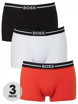 Hugo Boss 3 Pack Organic Mixed Trunks Black/Red/White Size L Men