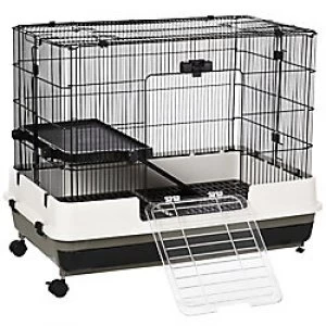 PawHut Small Animal Cage Black, White 527mm x 800 mm x 660 mm