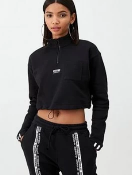 Adidas Originals Cropped Sweat - Black