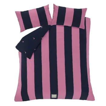 Jack Wills Heritage Stripe Duvet Set - Navy/Pink