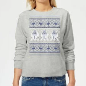 Star Wars R2-D2 Knit Womens Christmas Sweatshirt - Grey - XS