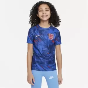 Nike England Pre Match T-Shirt Juniors - Blue