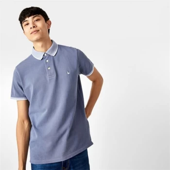 Jack Wills Enfield Tipped Polo - Dusk Blue