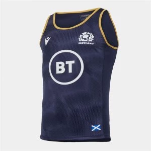 Macron Scotland Gym Singlet Mens - Navy/Gold