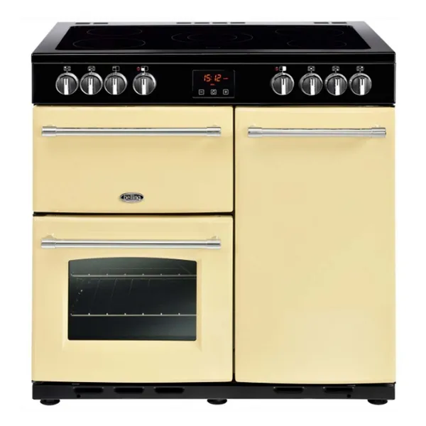 Belling 90cm Electric Range Cooker with Ceramic Hob - Cream - A/A Rated