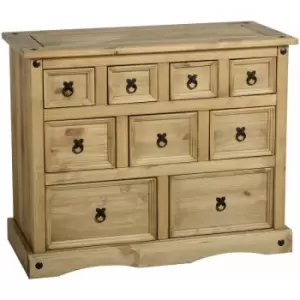 Seconique - Corona Mexican Solid Waxed Pine 9 Drawer 4+3+2 Merchant Chest