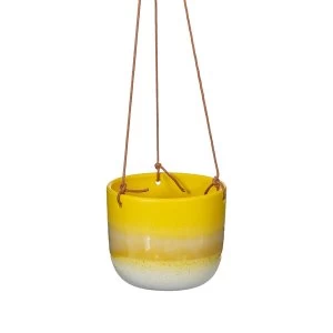 Sass & Belle Mojave Glaze Yellow Hanging Planter