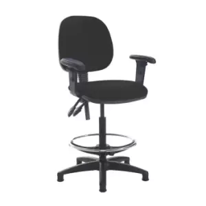 Dams MTO Jota Draughtsmans Chair with Adjustable Arms - Curacao Blue