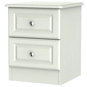 Robert Dyas Montego Ready Assembled 2-Drawer Bedside Table - Ash Grey