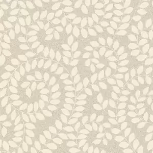 Belgravia Decor Valentino Sequin Leaf Beige Textured Wallpaper