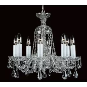 28-impex - Chandelier without lampshades Bela Lead crystal 8 bulbs 45cm