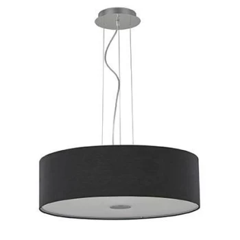 Woody 5 Light Large Round Ceiling Pendant Black, E27