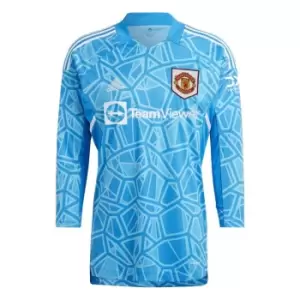 adidas Manchester United FC Home Goalkeeper Shirt 2022/2023 Mens - Blue