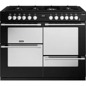 Stoves Sterling Deluxe ST DX STER D1100DF BK 110cm Dual Fuel Range Cooker - Black - A Rated