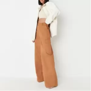 Missguided Tall Extreme Wide Leg Cargo Trousers - Neutral