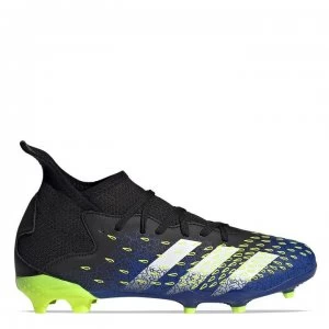 adidas Predator Freak .3 Childrens FG Football Boots - Black/SolYellow