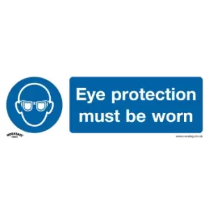 Sealey Rigid Plastic Eye Protection Must Be Worn Sign 300mm 100mm Standard