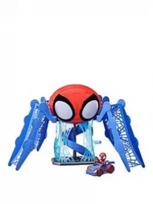 Spiderman Marvel Spidey And His Amazing Friends Web-Quarters Playset With Lights, Sounds, Spidey And Vehicle, For Children Aged 3 And Up