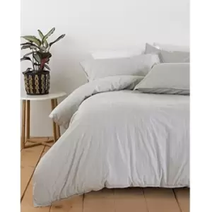 Riva Paoletti Linear Duvet Cover Set (Super King) (Grey) - Grey