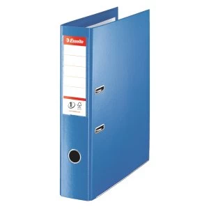 Esselte Lever Arch File Polypropylene Foolscap 75mm Blue Pack of 10