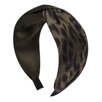 Biba Biba Twist Hairband - Khaki Leopard